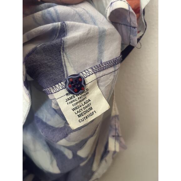 Jams World Lazy Daisy Hawaiian Rayon Floral Shirt Women's Sz Medium USA - Picture 8 of 9